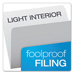 Pendaflex Colored File Folders, Straight Tab, Letter Size, Gray/Light Gray, 100/Box view 2