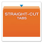 Pendaflex Colored File Folders, Straight Tab, Letter Size, Orange/Light Orange, 100/Box view 1
