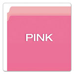 Pendaflex Colored File Folders, Straight Tab, Letter Size, Pink/Light Pink, 100/Box view 3