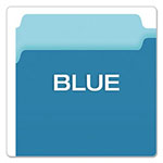 Pendaflex Colored File Folders, 1/3-Cut Tabs, Legal Size, Blue/Light Blue, 100/Box view 3