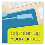 Pendaflex Colored File Folders, 1/3-Cut Tabs, Legal Size, Blue/Light Blue, 100/Box view 5