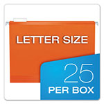 Pendaflex Colored Reinforced Hanging Folders, Letter Size, 1/5-Cut Tab, Orange, 25/Box view 4