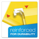 Pendaflex Colored Reinforced Hanging Folders, Letter Size, 1/5-Cut Tab, Yellow, 25/Box view 1