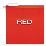 Pendaflex Extra Capacity Reinforced Hanging File Folders with Box Bottom, Letter Size, 1/5-Cut Tab, Red, 25/Box view 3