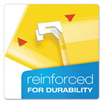 Pendaflex Extra Capacity Reinforced Hanging File Folders with Box Bottom, Letter Size, 1/5-Cut Tab, Yellow, 25/Box view 2