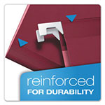 Pendaflex Colored Reinforced Hanging Folders, Legal Size, 1/5-Cut Tab, Burgundy, 25/Box view 1