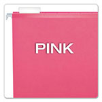 Pendaflex Colored Reinforced Hanging Folders, Legal Size, 1/5-Cut Tab, Pink, 25/Box view 2