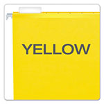 Pendaflex Colored Reinforced Hanging Folders, Legal Size, 1/5-Cut Tab, Yellow, 25/Box view 2