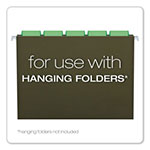 Pendaflex Transparent Colored Tabs For Hanging File Folders, 1/5-Cut Tabs, Green, 2