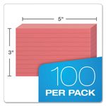 Oxford Ruled Index Cards, 3 x 5, Cherry, 100/Pack view 2