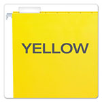 Pendaflex Colored Hanging Folders, Letter Size, 1/5-Cut Tab, Yellow, 25/Box view 2