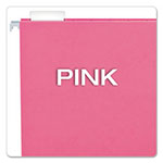 Pendaflex Colored Hanging Folders, Letter Size, 1/5-Cut Tab, Pink, 25/Box view 2