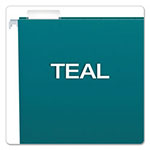 Pendaflex Colored Hanging Folders, Letter Size, 1/5-Cut Tab, Teal, 25/Box view 2