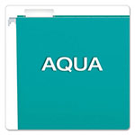 Pendaflex Colored Hanging Folders, Letter Size, 1/5-Cut Tab, Aqua, 25/Box view 2