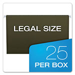Pendaflex Standard Green Hanging Folders, Legal Size, Straight Tab, Standard Green, 25/Box view 3