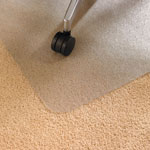 Floortex Cleartex Advantagemat Phthalate Free PVC Chair Mat for Low Pile Carpet, 60 x 48, Clear view 1