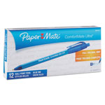 Papermate® ComfortMate Ultra Retractable Ballpoint Pen, 0.8mm, Blue Ink/Barrel, Dozen view 1