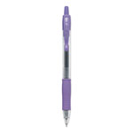 Pilot G2 Premium Retractable Gel Pen, 0.5mm, Purple Ink, Smoke Barrel, Dozen view 2