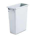 Rubbermaid Slim Jim Waste Container with Handles, 15.9 gal, Plastic, Light Gray view 1