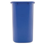 Rubbermaid Deskside Recycling Container, Medium, 28.13 qt, Plastic, Blue view 1