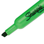 Sharpie® Tank Style Highlighters, Chisel Tip, Fluorescent Green, Dozen view 3