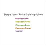 Sharpie® Pocket Style Highlighters, Chisel Tip, Fluorescent Yellow, Dozen view 1