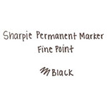 Sharpie® Fine Point Permanent Marker, Black, 5/Pack view 4