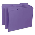 Smead Interior File Folders, 1/3-Cut Tabs, Letter Size, Purple, 100/Box view 1