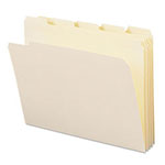 Smead Reinforced Tab Manila File Folders, 1/5-Cut Tabs, Letter Size, 11 pt. Manila, 100/Box view 1