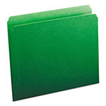 Smead Reinforced Top Tab Colored File Folders, Straight Tab, Letter Size, Green, 100/Box view 3