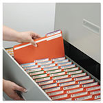 Smead Reinforced Top Tab Colored File Folders, 1/3-Cut Tabs, Letter Size, Orange, 100/Box view 3