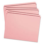 Smead Reinforced Top Tab Colored File Folders, Straight Tab, Letter Size, Pink, 100/Box view 3