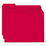 Smead Reinforced Top Tab Colored File Folders, 1/3-Cut Tabs, Letter Size, Red, 100/Box view 2