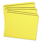 Smead Reinforced Top Tab Colored File Folders, Straight Tab, Letter Size, Yellow, 100/Box view 5