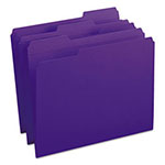 Smead Reinforced Top Tab Colored File Folders, 1/3-Cut Tabs, Letter Size, Purple, 100/Box view 1