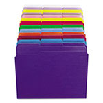 Smead Reinforced Top Tab Colored File Folders, 1/3-Cut Tabs, Letter Size, Purple, 100/Box view 3