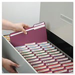 Smead Colored File Folders, 1/3-Cut Tabs, Letter Size, Maroon, 100/Box view 1