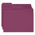 Smead Colored File Folders, 1/3-Cut Tabs, Letter Size, Maroon, 100/Box view 5