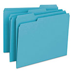 Smead Colored File Folders, 1/3-Cut Tabs, Letter Size, Teal, 100/Box view 3
