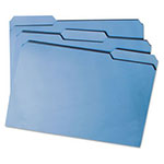 Smead Colored File Folders, 1/3-Cut Tabs, Legal Size, Blue, 100/Box view 1