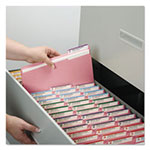 Smead Reinforced Top Tab Colored File Folders, 1/3-Cut Tabs, Legal Size, Pink, 100/Box view 2