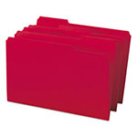 Smead Colored File Folders, 1/3-Cut Tabs, Legal Size, Red, 100/Box view 1