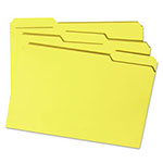 Smead Reinforced Top Tab Colored File Folders, 1/3-Cut Tabs, Legal Size, Yellow, 100/Box view 1