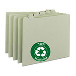 Smead 100% Recycled Daily Top Tab File Guide Set, 1/5-Cut Top Tab, 1 to 31, 8.5 x 11, Green, 31/Set view 2