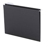 Smead Colored Hanging File Folders, Letter Size, 1/5-Cut Tab, Black, 25/Box view 1