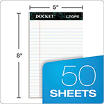 TOPS Docket Ruled Perforated Pads, Narrow Rule, 50 White 5 x 8 Sheets, 12/Pack view 1