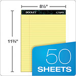TOPS Docket Ruled Perforated Pads, Wide/Legal Rule, 50 Canary-Yellow 8.5 x 11.75 Sheets, 12/Pack view 5