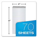 TOPS Second Nature Recycled Notepads, Gregg Rule, Randomly Assorted Cover Colors, 70 White 4 x 8 Sheets view 2