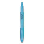 Universal Pocket Highlighters, Fluorescent Blue Ink, Chisel Tip, Blue Barrel, Dozen view 2