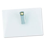Universal Clear Badge Holders w/Garment-Safe Clips, 2 1/4 x 3 1/2, White Inserts, 50/Box view 3